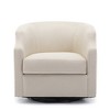 Polyester Swivel Glider Barrel Chair with Seamless Swivel, Compact Size, and Soft Polyester Upholstery - 2 of 4