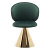 HOMLUX Swivel Accent Chair Modern Barrel Chair with Metal Cone Base Velvet Upholstered Armless Chair for Living Room，Dining Room，Bedroom - 4 of 4