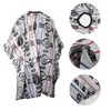 Unique Bargains Fashion Hair Cut Barber Cape 65.35"x57.09" Black White 1 Pc - 3 of 4