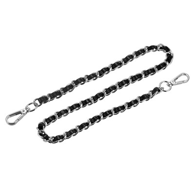 Unique Bargains Metal Corrosion-Resistant PU Leather Purse Flat Chain Straps