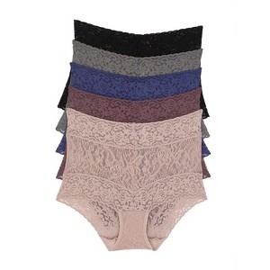 Felina | Signature Stretchy Lace Hi-Waisted Boyleg Panty 5-Pack - 1 of 1
