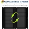 71" Tall Metal Storage Cabinet with Locking Doors | 4 Adjustable Shelves & Leveling Feet | for Pantry, Garage, Bedroom, Office, Craft Room,  Black - 3 of 4