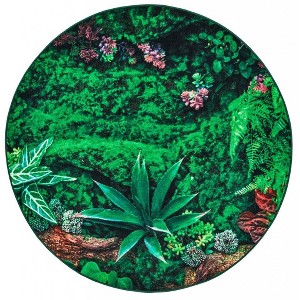 Carpets for Kids Real Jungle Floor Nature Inspired Classroom Rug, 6' Round - 1 of 4