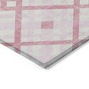 Pink Blush And Ivory Geometric Washable Indoor Outdoor Area Rug - 4 of 4