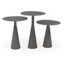 HomeStock Ireland Indoor/Outdoor Medium Side Table, Grey Aluminum with Powder-Coated Finish - 4 of 4