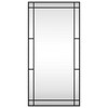 vidaXL Wall-Mounted Mirror in Black - Stylish 19.7"x39.4" Rectangle Iron-framed Glass Mirror for Bedroom, Living Room, Bathroom and Hallway - 3 of 4