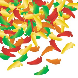 Beistle Fanci-Fetti Chili Peppers, Each Pack is 1 oz, 4 packs included (4 Oz/Pkg) Multicolored - 1 of 4
