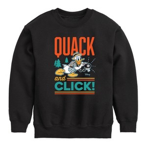 Boys' - Disney - Quack And Click Graphic Long Sleeve Fleece Sweatshirt - 1 of 4