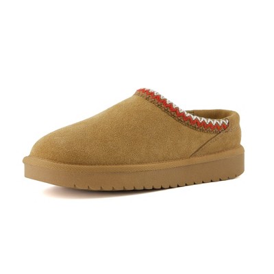CUSHIONAIRE Keto Womens Slippers Slip-On Suede Mule Slipper - Cozy & Stylish, Memory Foam & Faux Fur Lining, Wide Widths Available