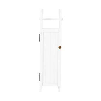 Dover Deluxe Storage Cabinet with Toilet Paper Dispenser White - Alaterre Furniture