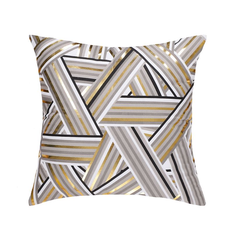 PiccoCasa Bronzing Home Pillowcase Decorative Cushion Pillow Cover Gold Print Throw Pillow Covers, 1 of 9