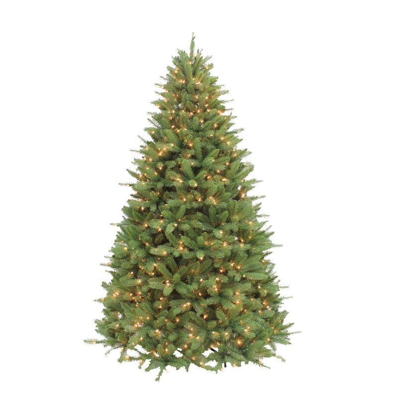 7.5ft Pre-lit Artificial Christmas Tree Full Davenport Fir - Puleo, 1 of 5