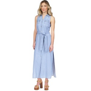 Michael Kors Womens Sleeveless Maxi Shirt Dress - 1 of 1