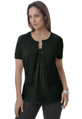 Jessica London Women's Plus Size Jewel-Neck Shrug