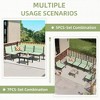Cesicia Modern 7-Piece White Outdoor Patio Sofa Set For Backyard, Poolside, Indoor - 2 of 4