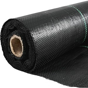VEVOR Weed Control Fabric 6ft x 300 ft - Geo Textile Fabric Heavy Duty PP Woven Weed Barrier Landscape Ground Cover 3.2oz, Black - 1 of 4