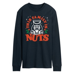 Men's - Instant Message - This Family Is Nuts Long Sleeve Graphic T-Shirt - 1 of 4