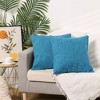 Unique Bargains Linen Solid Contemporary Indoor Outdoor Decorative Throw Pillow Cover 2 Pcs - 2 of 4