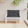 vidaXL Garden Bench Cushions 2 pcs Melange Anthracite 39.4"x19.7"x2.8" Fabric - 3 of 4