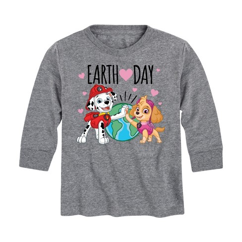 Boys' - Paw Patrol - Earth Day Heart Long Sleeve Graphic T-Shirt - image 1 of 4