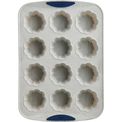 Trudeau Marble 12 Count Flower Cupcake Pan, Set of 2
