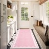 Scalloped Washable Rug w/ Non-Slip Back - Modern Low-Pile Carpet for Living Room, Bedroom - 3 of 4