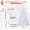 SUGIFT 7.5ft White Artificial Christmas Tree Premium Unlit Hinged Spruce Full Tree W/1350 Branch Tips - 3 of 4