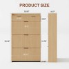 3 Flip Drawers , Shoe Storage Cabinet with 2 Storage Shelves and Top Cubby,Front Door,Living Room - 3 of 4