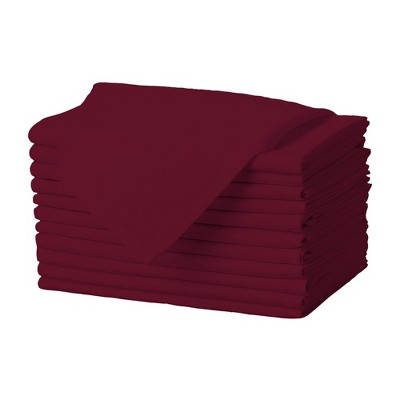 Burgundy Polyester 17'' x 17'' Cloth Napkins Set of 12