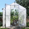 6x10 FT Greenhouse for Outdoors, Polycarbonate Greenhouse with Quick Setup Structure and Roof Vent - 4 of 4