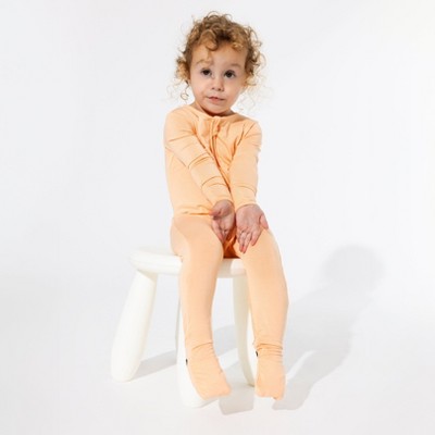 Bellabu Bear Baby Peach Fuzz Bamboo Convertible Footie