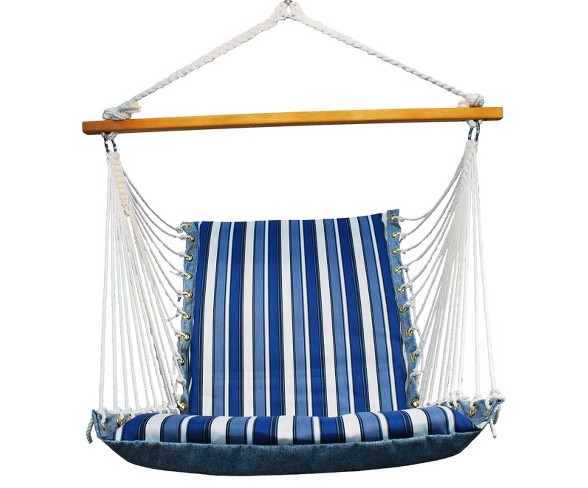 Soft Comfort Patio Hanging Chair - Blue Stripe
