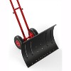 29 Inch Heavy Duty Wheeled Snow Shovel with Adjustable 5-Position Handle and Multi-Angle Carbon Steel Blade - 4 of 4