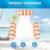 Jasonwell 2-Pack Inflatable Pool Floats - 4-in-1 Hammock with Mesh Bottom, Floating Chair Bed for Adults, Dark Blue+Orange, Large - 2 of 4