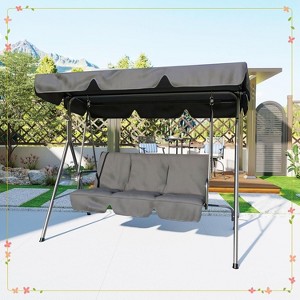 Jojoka 3-Seat Patio Swing Chair,Outdoor Porch Swing - 1 of 4