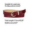 INSPIRE CHIC Women's Alligator Embossed Belts Leather Waist Alloy Pin Buckle Belt - 3 of 4