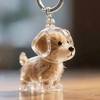 Anna-Kaci Transparent Dog Storage Capsule Keychain with Mini Dog Charm and Keepsake Hair Holder 4in - 2 of 3