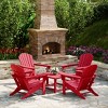 WestinTrends Dylan 5-Piece Outdoor Patio HDPE Adirondack Chair With Square Coffee Table Conversation Set - 2 of 4