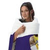 NBA Los Angeles Lakers Lebron James Silk Touch Faux Shearling Throw Blanket 50 x 60 inches - 2 of 4