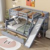 NicBex Twin Over Full Loft and Bunk Bed with 2 Drawers,Slide,Shelves,Rubber Wood Bed Frame with Guardrail and Ladder for Kids Teens Adults - 2 of 4