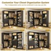 Aheaplus Corner Closet System with Mirror and Drawers, Wardrobe Organizer with Hanging Rods - 4 of 4