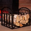 Barton 18'' Log Rack Firewood Lumber Wood Storage Holder Fireplace Stove Fire Pit, Black - 3 of 3