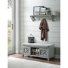45" Middlebury Wood Storage Bench with Cushion Gray - Alaterre Furniture: Upholstered, Shelf, Modern Style - 4 of 4