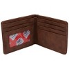Adult Budweiser Brown Bifold Wallet AOP Bowtie Deboss with ID Window - 3 of 4