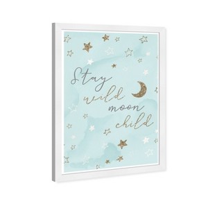 13" x 19" Moon Child Pastel Framed Wall Art Blue - Olivia's Easel - 1 of 4
