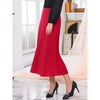 INSPIRE CHIC Women's Satin High Waist Formal A-Lined Evening Cocktail Mermaid Maxi Skirts - 2 of 4