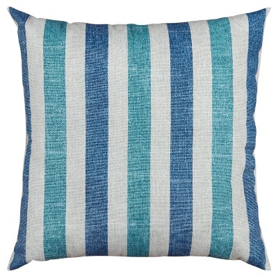 22"x22" Oversize Poly-filled Striped Indoor/outdoor Square Throw Pillow ...