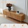 JVNOXK-Medieval Modern TV Stand Entertainment Center with 4 Storage Cabinets Suitable for TVs 55 inches and larger Minimalist Design - 4 of 4