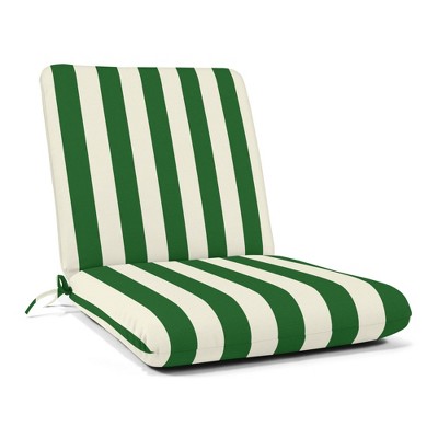 Casual Cushion Stripe Sunbrella Fabric 1-Piece Indoor/Outdoor Club Chair Cushion, 22"W x 44"L