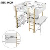 NicBex Twin/Full Wooden Loft Bed with Foldable Desk&Built-In Cabinet for Teens&Gamers,Versatile Gaming Loft Bed Platform,Space-Saving,500lbs Max - 3 of 4